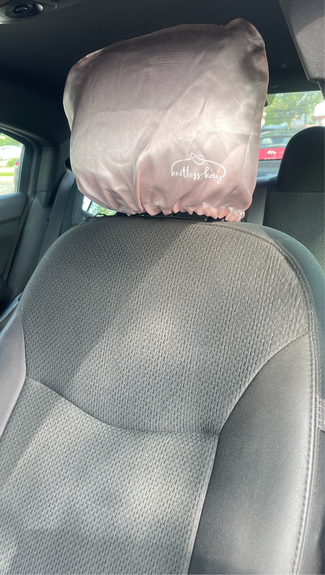 Double-Sided Satin Car Headrest Covers (Pack of 2)